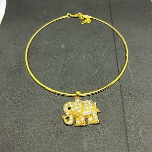 Gold elephant choker